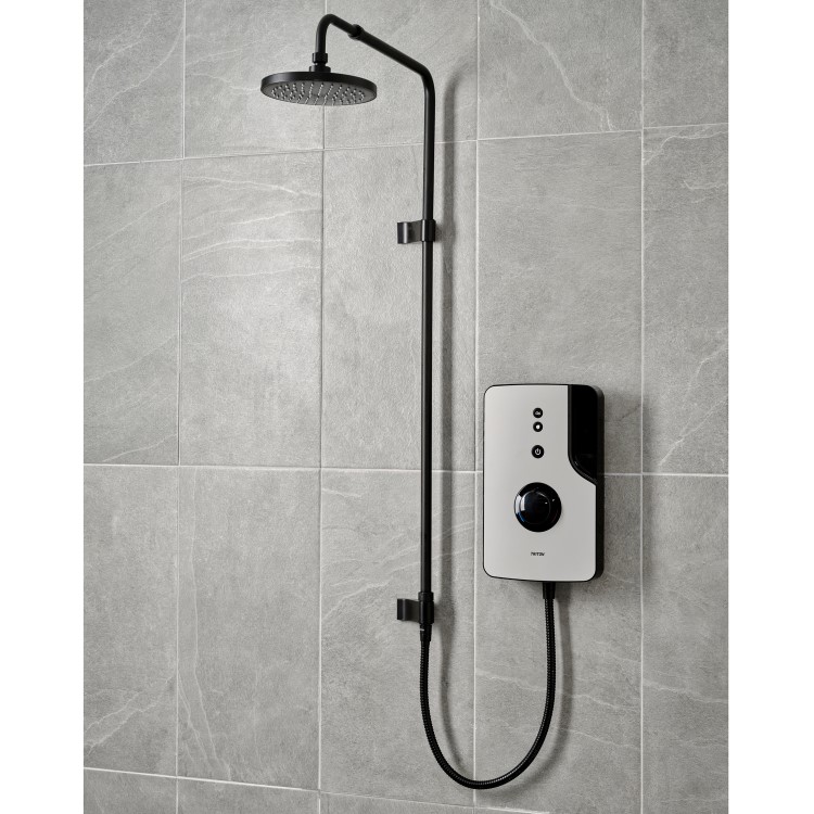 Triton - ENlight Electric Shower Black 9.5kW with UNIQ&reg; Grey Kit