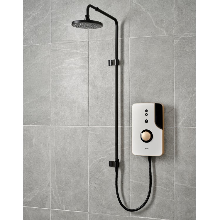 Triton - ENlight Electric Shower Brass 9.5kW with UNIQ&reg; White Kit