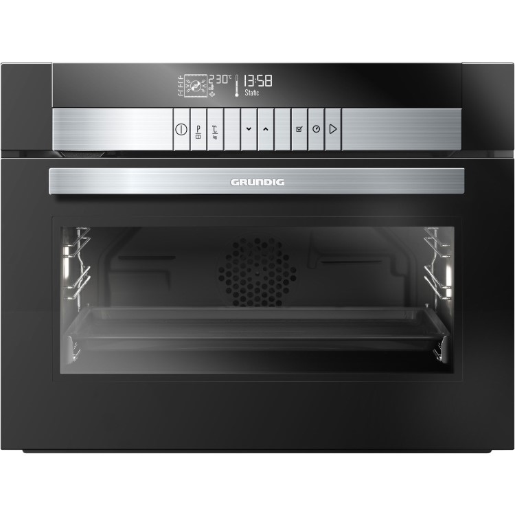 GRADE A3 - Grundig GEKD47000B 45cmHeight Multifunction Oven With Steam Assist - Black