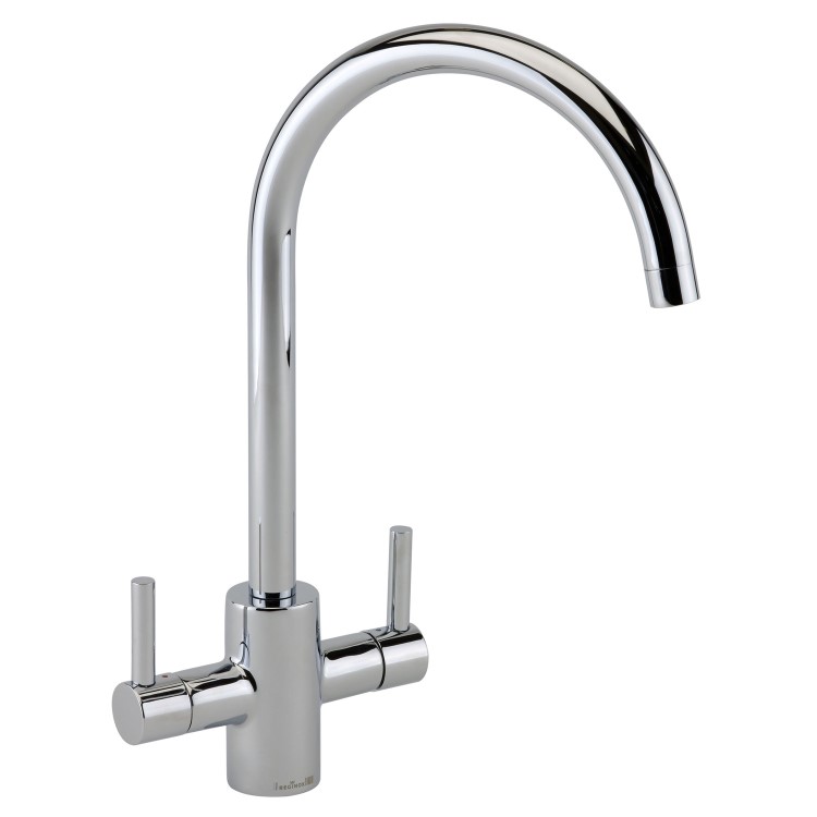 Reginox Chrome Twin Lever Kitchen Mixer Tap – Genesis CP Handles