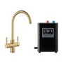 Rangemaster GEO Intense Round Brushed Brass 4 in 1 Instant Boiling Water Kitchen Tap