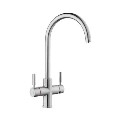 Rangemaster GEO Intense Round Brushed Chrome 4 in 1 Boiling Water Kitchen Tap
