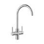 Rangemaster GEO Intense Round Brushed Chrome 4 in 1 Boiling Water Kitchen Tap