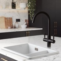 Rangemaster GEO Intense Round Matt Black 4 in 1 Instant Boiling Water Kitchen Tap Rangemaster GEO Intense Round Matt Black 4 in 1 Instant Boiling Water Kitchen Tap