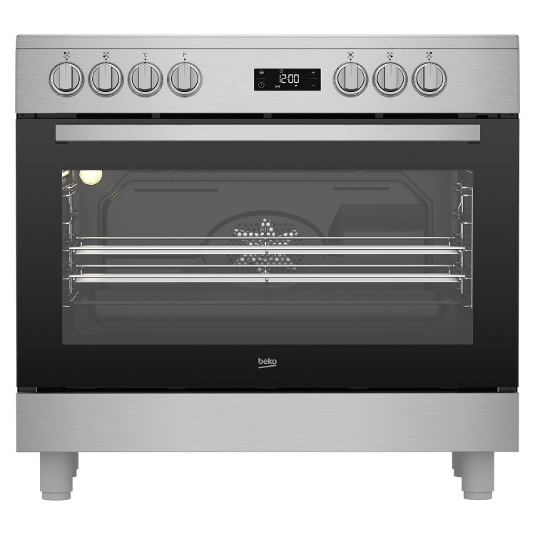 Beko 90cm Single Oven Electric Range Cooker - Stainless Steel