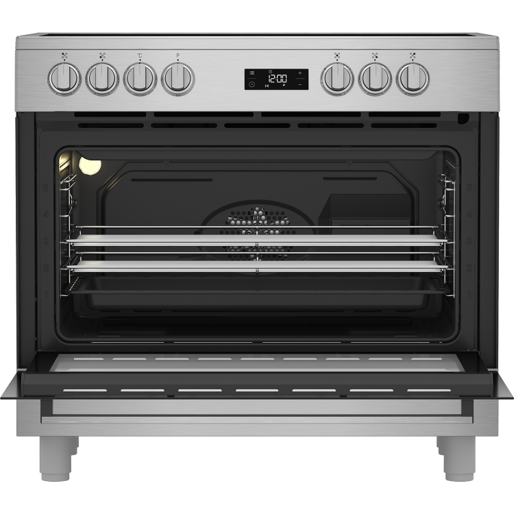 Beko 90cm Single Oven Electric Range Cooker - Stainless Steel