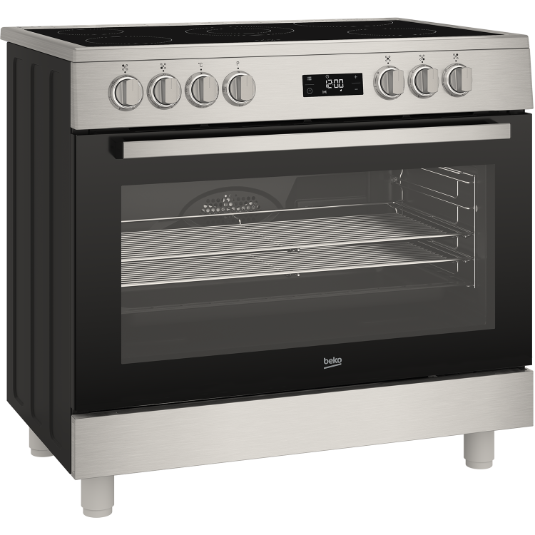 Beko 90cm Single Oven Electric Range Cooker - Stainless Steel