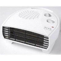 Glen GF20TSN 2kw Flat Fan Heater 2 Heat Settings And Thermostat