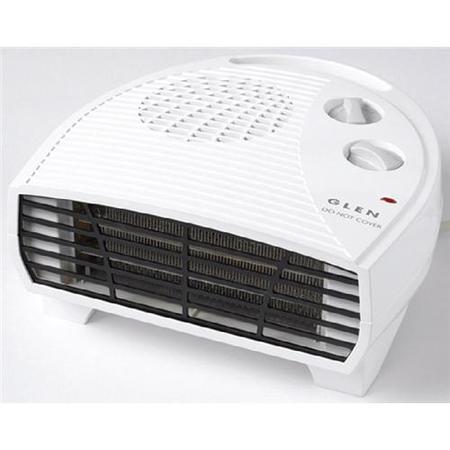 Glen GF20TSN 2kw Flat Fan Heater 2 Heat Settings And Thermostat