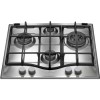 Hotpoint GF641TX 60cm Four Burner Gas Hob With Cast Iron Pan Stands - Stainless Steel