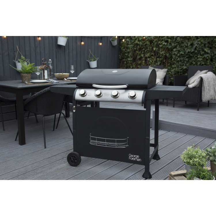 George Foreman GFGBBQ4Q 4 Burner Gas BBQ