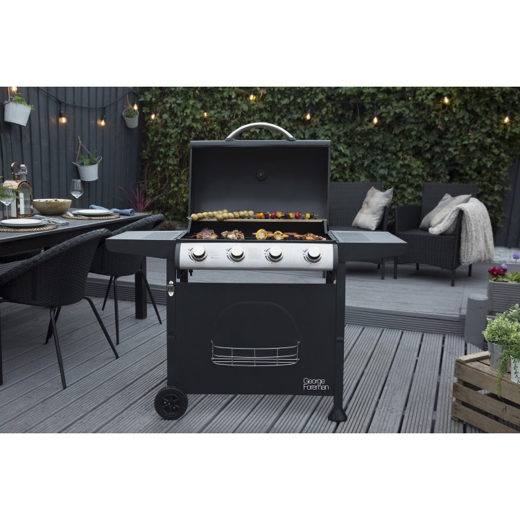 George Foreman GFGBBQ4Q 4 Burner Gas BBQ