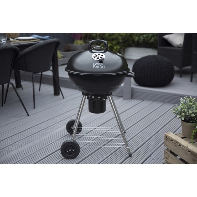 GRADE A1 - George Foreman GFKTBBQ Kettle Charcoal BBQ