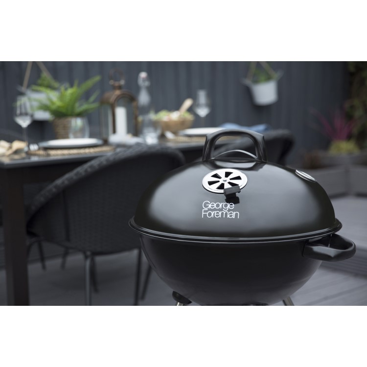 GRADE A1 - George Foreman GFKTBBQ Kettle Charcoal BBQ