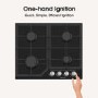 Hisense 60cm Gas on Glass 4 Burner Gas Hob - Black