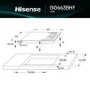 Hisense 60cm 4 Burner Gas on Glass Hob - Black