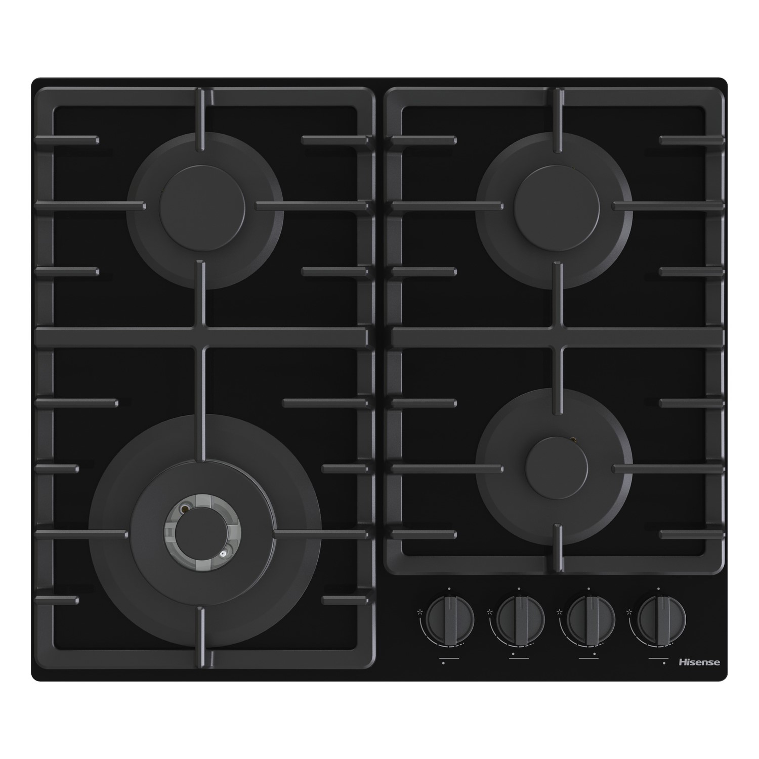 Hisense - Gas Hob - 60cm - 4 Burner - Black - Image 6