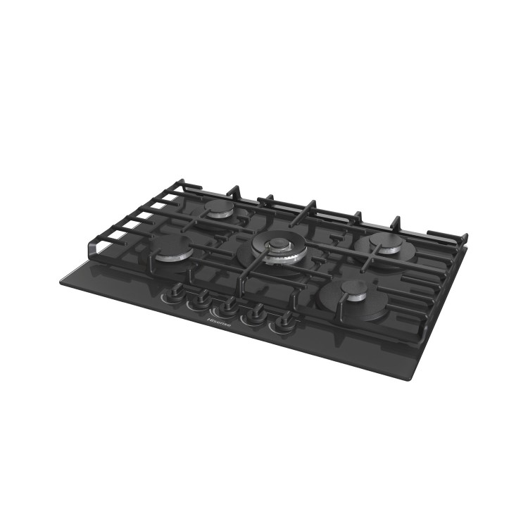 Refurbished Hisense GG773B 75cm 5 burner Gas on Glass Hob Black
