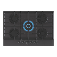 Hisense 75cm Gas on Glass 5 Burner Gas Hob - Black