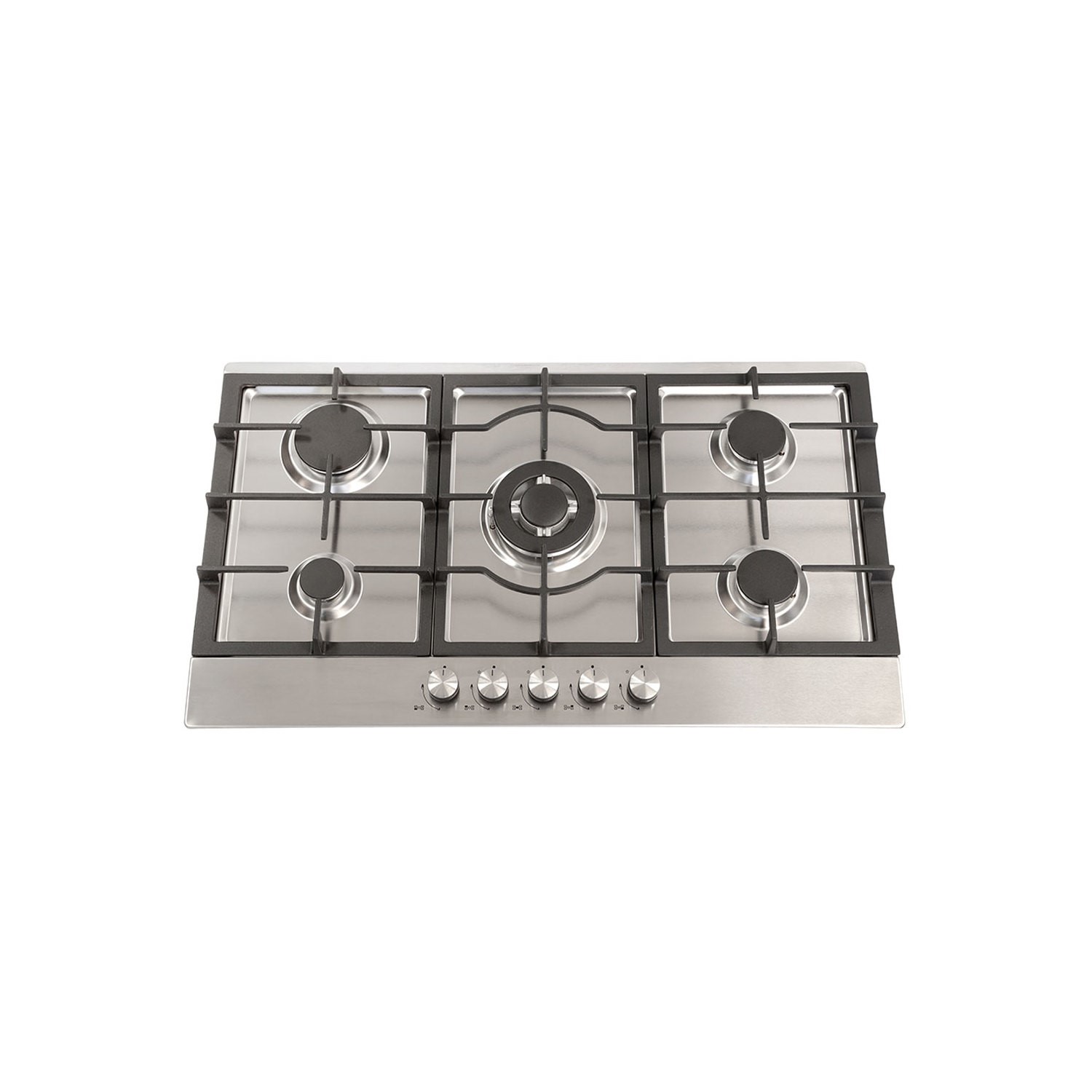 Montpellier GH91X 86cm Five Burner Gas Hob Stainless Steel With Cast