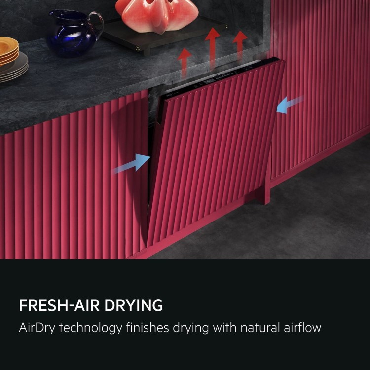 AEG Integrated Dishwasher - Black control panel C-rated