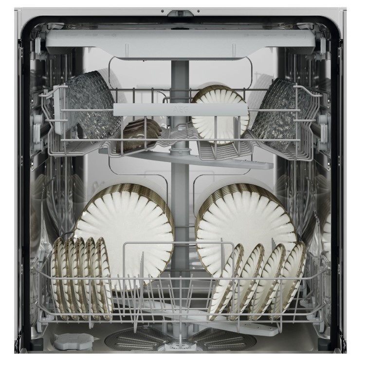 AEG 5000 AirDry Integrated Dishwasher - Black control panel