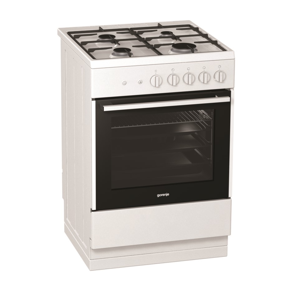 Gorenje GI612E17WKA 60cm Single Oven Gas Cooker White Appliances Direct