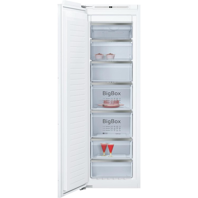 Neff GI7813E30G 56cm Wide Tall Frost Free Integrated Upright In-Column Freezer - White