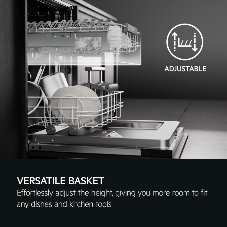 AEG Series 8000 AirDry Integrated Dishwasher - A-rated Black Control Panel