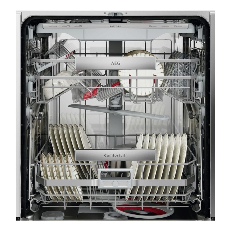 AEG Series 8000 ComfortLift Integrated Dishwasher - A-rated Black Control Panel