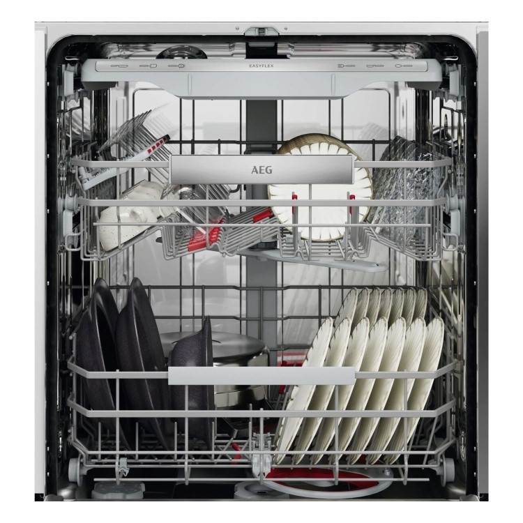 AEG Series 8000 Push2Open Integrated Dishwasher - A-rated Black Control Panel