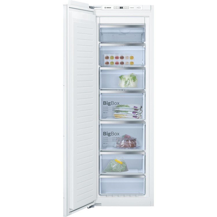 GRADE A2 - Bosch Serie 6 GIN81AE30G 56cm Wide Frost Free Integrated Upright Freezer - White Finish