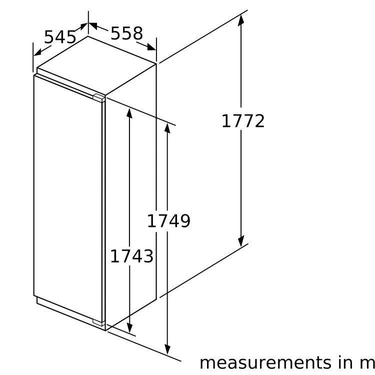Bosch Series 6 211 Litre Upright Integrated Freezer