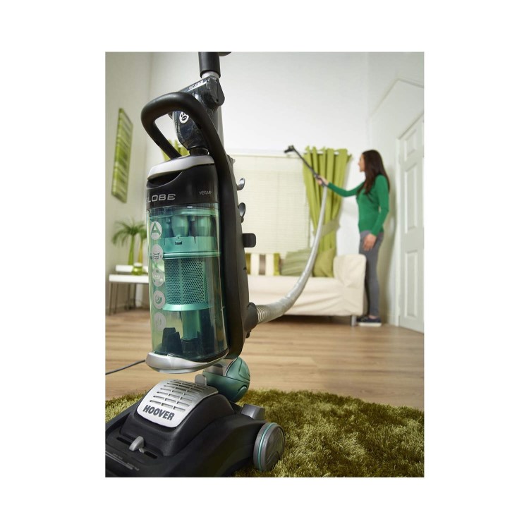 Hoover GL71GL01001 Globe 700W Bagless Upright Vacuum Cleaner Black and Green