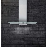 Elica GLACIER90RM 90cm Designer Chimney Cooker Hood For Use With Remote Motor Stainless Steel And Glass