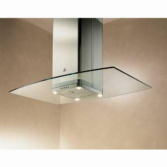 Elica GLACIERISLAND Designer 100cm Island Chimney Hood in Stainless Steel