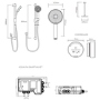 Aqualisa Black Smart Glo Dual Ceiling Mounted Smart Digital Mixer Thermostatic Shower HP/Combi