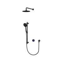 Aqualisa Black Smart Glo Dual Wall Mounted Smart Digital Mixer Thermostatic Shower HP/Combi