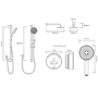 Aqualisa Black Smart Glo Dual Wall Mounted Smart Digital Mixer Thermostatic Shower HP/Combi