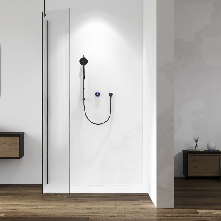 Aqualisa Black Smart Glo Digital Mixer Thermostatic Shower Gravity Pumped