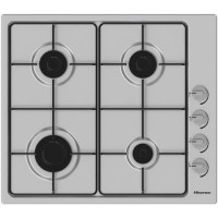 Hisense GM642XSUK 60cm 4 Burner Gas Hob - Stainless Steel