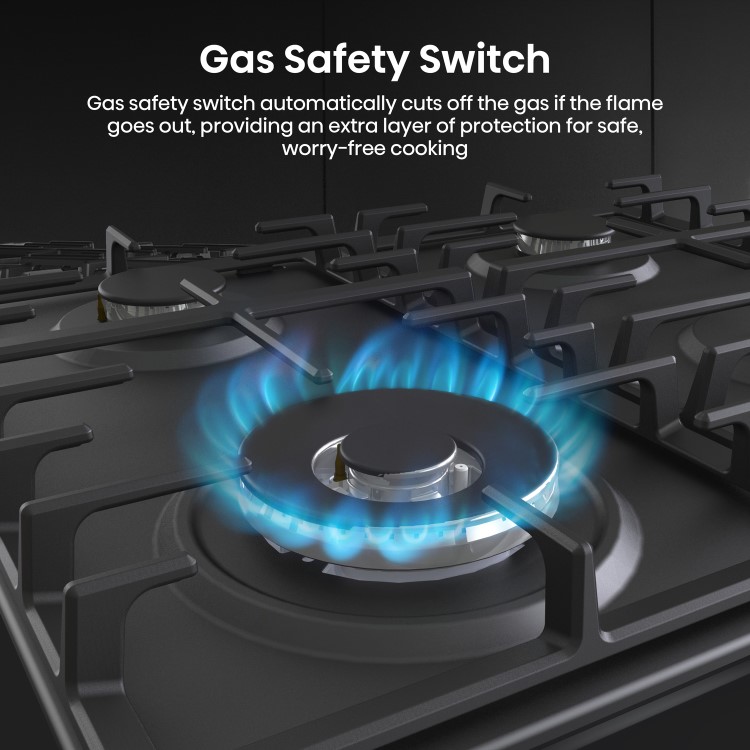 Hisense 60cm 4 Burner Gas Hob - Black