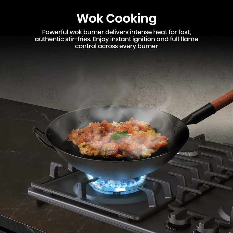 Hisense 60cm 4 Burner Gas Hob - Black