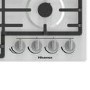 Refurbished Hisense GM663XB 60cm 4 Burner Gas Hob Stainless Steel