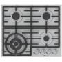 Refurbished Hisense GM663XUK 60cm Rotary Control Gas Hob With Cast Iron Pan Stands - Stainless Steel