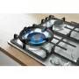 Refurbished Hisense GM663XUK 60cm Rotary Control Gas Hob With Cast Iron Pan Stands - Stainless Steel
