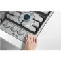 Refurbished Hisense GM663XUK 60cm Rotary Control Gas Hob With Cast Iron Pan Stands - Stainless Steel
