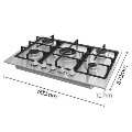 Hisense 71cm 5 Burner Gas Hob - Stainless Steel