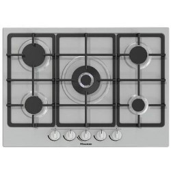 Refurbished Hisense GM773XF 71cm 5 Burner Gas Hob Stainless Steel