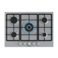 Hisense 71cm 5 Burner Gas Hob - Stainless Steel Hisense 71cm 5 Burner Gas Hob - Stainless Steel